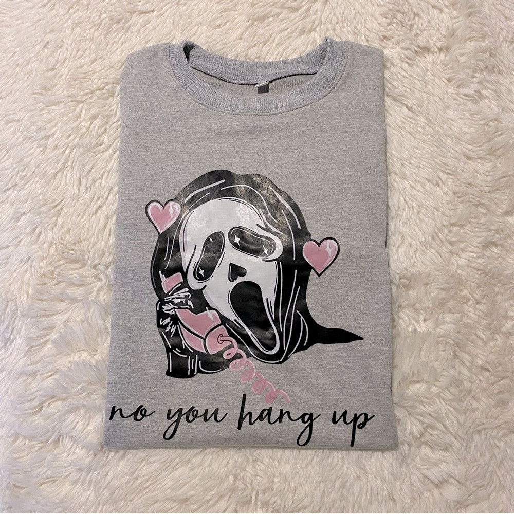 Graphic crewneck sweatshirt.